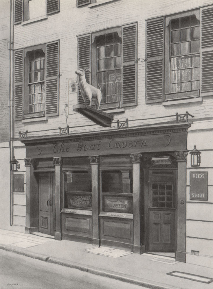 MAYFAIR. The Goat Tavern, Stafford Street, by Phyllis Dimond 1947 old print